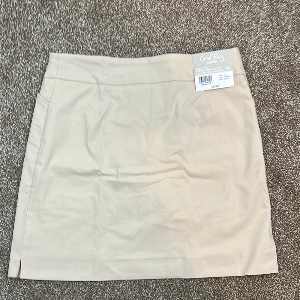NWT Coral Bay Beige Tan Skirt Skort Size PS